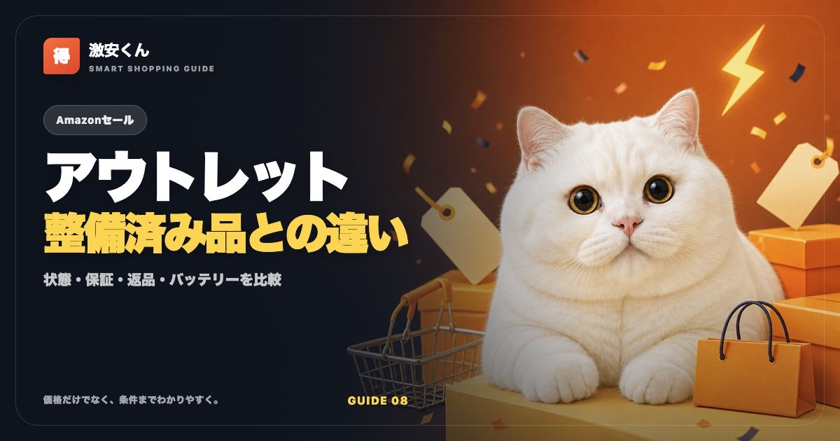 Amazonアウトレットはやめとけ?整備済み品は危険?保証・返品を比較