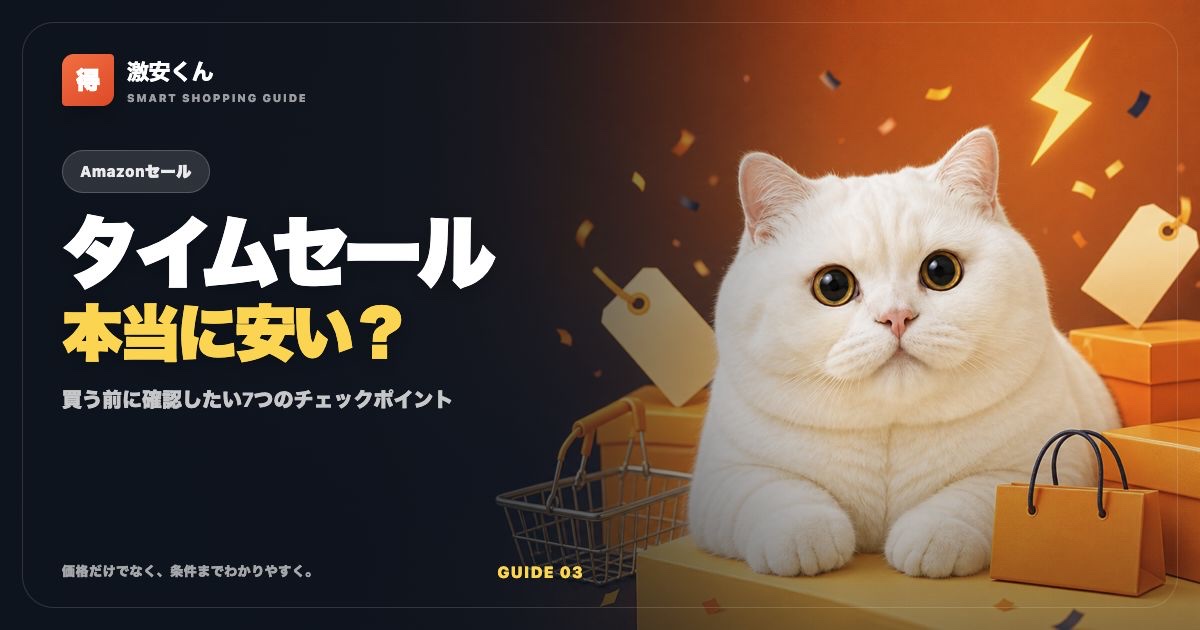 Amazonタイムセールで損しない見方|本当に安いか確認する7項目