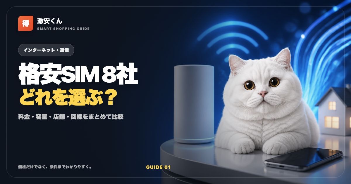 格安SIMおすすめ比較【2026年】ahamo・LINEMO・楽天モバイルほか8社