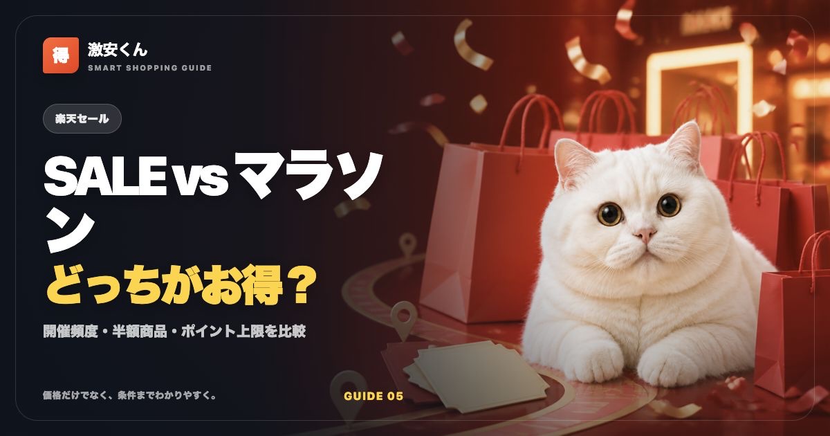 楽天スーパーSALEとお買い物マラソンの違い|どっちがお得?【2026年】